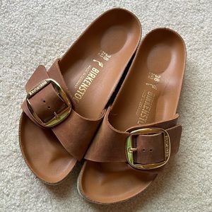 Birkenstock Leather Madrid Big Buckle Size 8 (38) worn twice